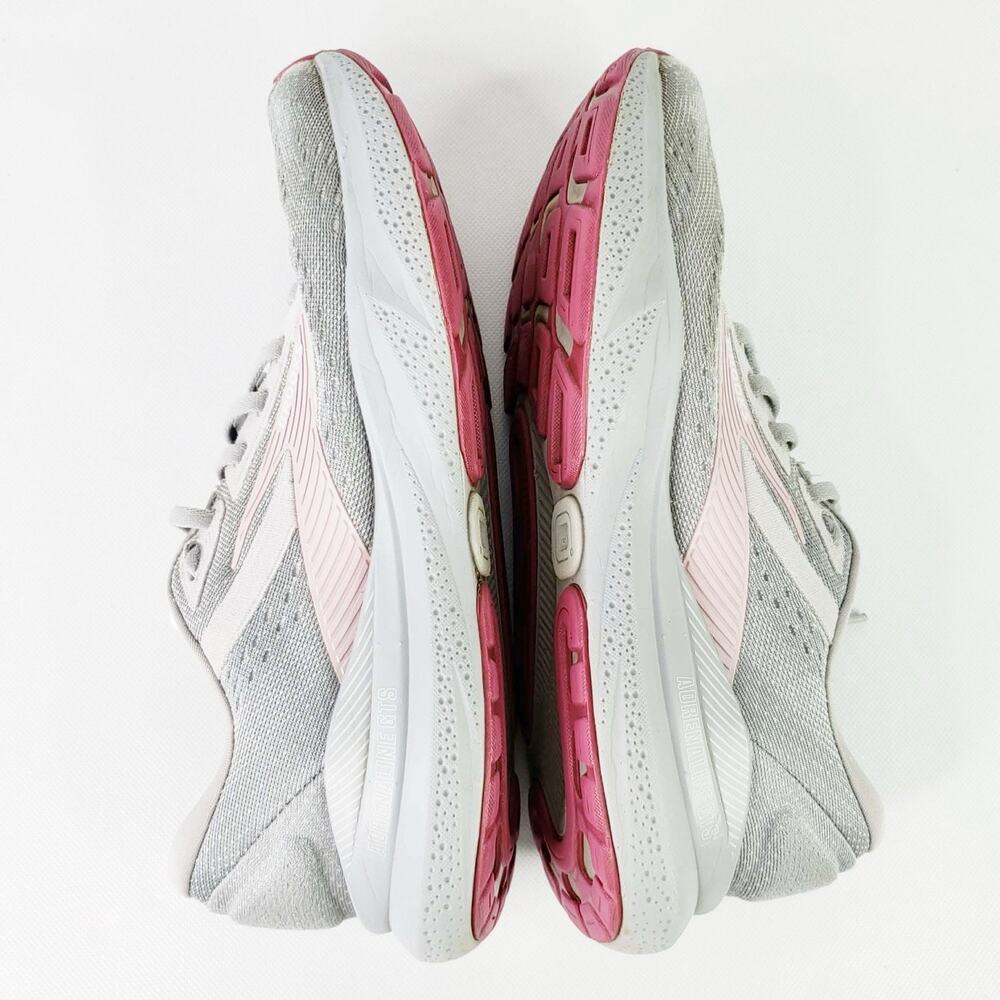 Brooks Adrenaline GTS 24 Womens Sz 8.5 Running Shoes Gray Pink - Picture 4 of 8